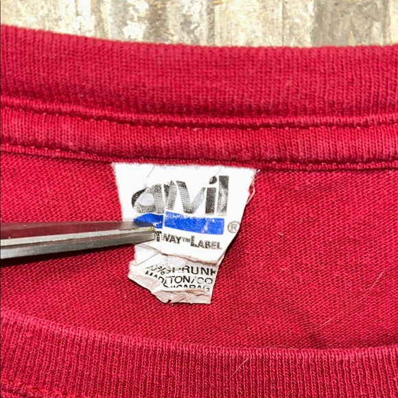 Anvil Indiana University Deep Red T-Shirt Medium - Picture 2 of 4